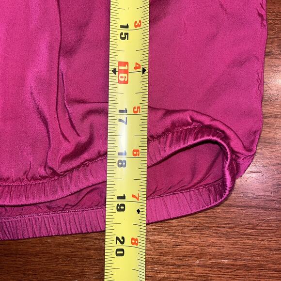 Anthropologie Cloth & Stone Luxe Satin Banded Blouse Blue M - Picture 3 of 4